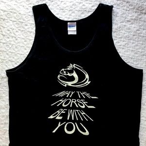 Black tank top - May The Horse Be With You